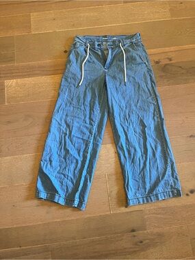 Old Navy High Rise Drapey Drawcord Wide Leg